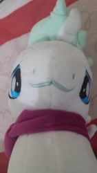 Size: 2322x4128 | Tagged: safe, artist:onlyfactory, photographer:horsesplease, double diamond, :3, bootleg, close-up, irl, photo, plushie, smiling