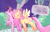 Size: 2090x1352 | Tagged: safe, artist:php93, fluttershy, twilight sparkle, pegasus, pony, castle, cobblestone street, female, lesbian, planet, shipping, smelling, space, twishy