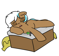 Size: 1327x1263 | Tagged: safe, artist:neuro, oc, oc only, oc:frosty hooves, simple background, sleeping, solo, transparent background