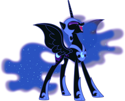 Size: 8626x6978 | Tagged: safe, artist:chrzanek97, nightmare moon, alicorn, pony, a royal problem, .svg available, absurd resolution, evil laugh, female, laughing, mare, simple background, solo, transparent background, vector