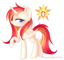 Size: 2920x2742 | Tagged: safe, artist:scarlet-spectrum, oc, oc only, alicorn, pony, alicorn oc, commission, cutie mark background, female, mare, raised hoof, simple background, solo, transparent background