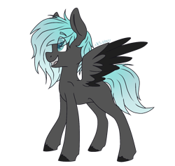 Size: 1200x1135 | Tagged: safe, artist:person8149, oc, oc only, oc:slash, pegasus, pony, female, filly, simple background, solo, transparent background