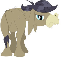 Size: 3589x3386 | Tagged: safe, artist:porygon2z, cranky doodle donkey, donkey, featureless crotch, grumpy, plot, simple background, solo, transparent background