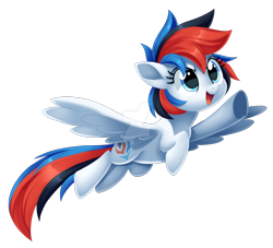 Size: 1600x1454 | Tagged: safe, artist:centchi, oc, oc only, oc:retro city, pegasus, pony, female, flying, mare, simple background, solo, transparent background, watermark