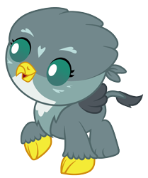 Size: 1208x1448 | Tagged: safe, artist:magpie-pony, gabby, griffon, baby, chickub, cub, cute, gabbybetes, simple background, solo, transparent background, vector, younger