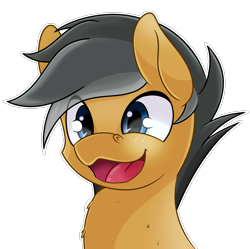 Size: 1796x1792 | Tagged: safe, artist:wulfanite, quibble pants, earth pony, pony, blue eyes, bust, colt, male, open mouth, quibblebetes, simple background, smiling, solo, transparent background