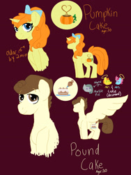 Size: 2448x3264 | Tagged: safe, artist:positivest, carrot cake, cup cake, marble pie, pound cake, pumpkin cake, pony, halo, high res, older