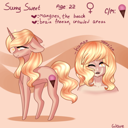 Size: 1400x1400 | Tagged: safe, oc, oc only, oc:sunny sweet, human, humanized, reference sheet