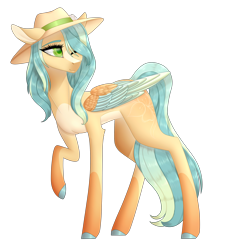 Size: 2089x2251 | Tagged: safe, artist:ohhoneybee, oc, oc only, oc:tropical, pegasus, pony, female, high res, mare, one eye closed, raised hoof, simple background, solo, transparent background