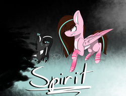 Size: 2445x1865 | Tagged: safe, artist:pinkdolphin147, oc, oc only, oc:virtual paint, pegasus, pony, duality, female, mare, smoke