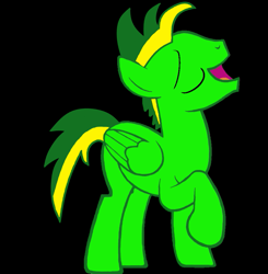 Size: 885x903 | Tagged: safe, artist:didgereethebrony, oc, oc only, oc:didgeree, pegasus, pony, black background, open mouth, simple background, solo