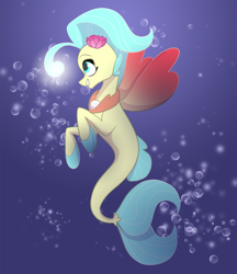 Size: 800x928 | Tagged: safe, artist:fantasyinsanity, princess skystar, seapony (g4), my little pony: the movie, bubble, female, solo, underwater