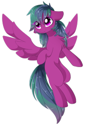 Size: 1000x1491 | Tagged: safe, artist:little-sketches, oc, oc only, pegasus, pony, chest fluff, commission, female, floppy ears, flying, mare, simple background, smiling, solo, spread wings, transparent background, wings