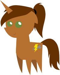 Size: 3663x4604 | Tagged: safe, artist:coppercore, artist:jerick, oc, oc only, oc:coppercore, unicorn, male, paper pony, ponytail, simple background, solo, stallion, transparent background, vector