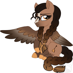 Size: 797x800 | Tagged: safe, artist:tambelon, oc, oc only, oc:altan mor, pegasus, pony, braid, female, looking at you, mare, show accurate, simple background, solo, transparent background, vector