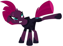 Size: 6261x4591 | Tagged: safe, artist:ejlightning007arts, tempest shadow, unicorn, my little pony: the movie, absurd resolution, armor, broken horn, female, kicking, mare, simple background, solo, transparent background, vector