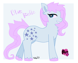 Size: 1396x1134 | Tagged: safe, artist:darkangelpuppet01, blue belle, g1, g1 to g4, generation leap, solo