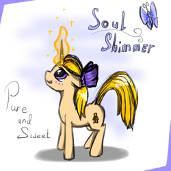 Size: 400x400 | Tagged: safe, artist:oldteaowl, oc, oc only, oc:soul shine, digital art, female, filly, solo