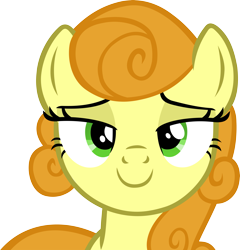 Size: 5193x5420 | Tagged: safe, artist:ironm17, carrot top, golden harvest, it isn't the mane thing about you, absurd resolution, bedroom eyes, looking at you, simple background, smiling, solo, transparent background, vector