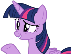 Size: 4709x3588 | Tagged: safe, artist:sketchmcreations, twilight sparkle, twilight sparkle (alicorn), alicorn, once upon a zeppelin, absurd resolution, raised eyebrow, raised hoof, simple background, smiling, transparent background, vector