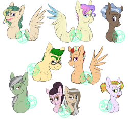 Size: 3756x3493 | Tagged: safe, artist:farewelldecency, oc, oc only, oc:chestnut, oc:cupido di tenero amore, oc:dolomite, oc:fig brulee, oc:macchiato, oc:motley, oc:pristine balsam, oc:stellar apple, oc:sundance, food on face, glasses, magical lesbian spawn, offspring, parent:applejack, parent:big macintosh, parent:cheese sandwich, parent:diamond tiara, parent:featherweight, parent:gaffer, parent:marble pie, parent:maud pie, parent:pipsqueak, parent:princess cadance, parent:rainbow dash, parent:rarity, parent:shining armor, parent:silver spoon, parent:soarin', parent:spitfire, parent:trenderhoof, parent:zephyr breeze, parents:gaffity, parents:marblemac, parents:maudwich, parents:piptiara, parents:shiningcadance, parents:silverweight, parents:soarinjack, parents:spitdash, parents:trenderbreeze