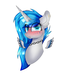 Size: 3000x3000 | Tagged: safe, artist:tomboygirl45, oc, oc only, oc:moonbeam, alicorn, pony, blushing, bust, female, floating wings, high res, mare, portrait, simple background, solo, transparent background