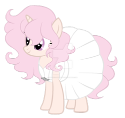 Size: 1024x962 | Tagged: safe, artist:magicdarkart, oc, oc only, oc:azure/sapphire, oc:rose diamond, pony, unicorn, clothes, dress, female, mare, marilyn monroe, simple background, solo, transparent background, watermark