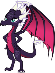 Size: 3153x4242 | Tagged: safe, artist:orin331, princess ember, dragon, bipedal, crossover, cynder, legend of spyro, palette swap, recolor, simple background, spyro the dragon, transparent background, vector