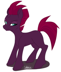 Size: 1136x1342 | Tagged: safe, artist:jovalic, tempest shadow, pony, unicorn, my little pony: the movie, broken horn, eye scar, female, mare, scar, solo