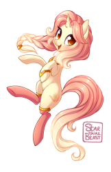 Size: 971x1500 | Tagged: safe, artist:starshinebeast, oc, oc only, oc:sahara sunset, pony, unicorn, bracelet, braid, clothes, female, jewelry, looking at you, mare, necklace, open mouth, simple background, socks, solo, transparent background