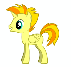 Size: 417x390 | Tagged: artist needed, safe, derpibooru import, oc, oc only, oc:axis solaris, alicorn, pony creator, alicorn oc, simple background, solo, white background