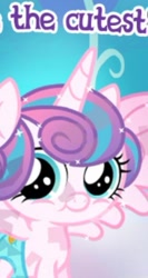 Size: 251x471 | Tagged: safe, derpibooru import, edit, edited screencap, screencap, princess flurry heart, alicorn, crystal pony, cloth diaper, crystallized, cute, diaper, female, flurrybetes, foal, gameloft, looking at you, meme, my little pony game, safety pin, solo, soon, sparkles, text, truth, wow! glimmer