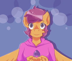 Size: 1024x866 | Tagged: safe, artist:cookiegirl500, derpibooru import, scootaloo, oc, oc:ponytale scootaloo, anthro, comic:ponytale, solo