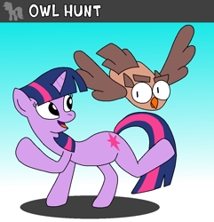 Size: 1012x1049 | Tagged: safe, artist:gamer524, derpibooru import, owlowiscious, duck hunt, super smash bros., uh oh