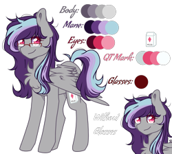 Size: 2500x2241 | Tagged: safe, artist:sketchyhowl, derpibooru import, oc, oc only, oc:sketchy howl, pegasus, pony, chest fluff, female, glasses, high res, mare, reference sheet, simple background, solo, transparent background