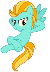 Size: 4327x6213 | Tagged: safe, artist:kiowa213, derpibooru import, lightning dust, pegasus, pony, wonderbolts academy, absurd resolution, arm behind head, cool, crossed legs, female, leaning back, looking at you, mare, simple background, smiling, solo, spread wings, transparent background, vector, wings