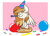 Size: 1952x1420 | Tagged: safe, artist:jetjetj, derpibooru import, oc, oc only, pegasus, pony, balloon, confetti, female, hat, mare, party hat, smiling, solo