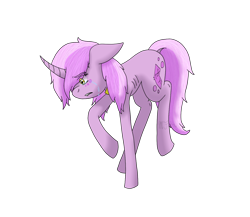 Size: 1374x1190 | Tagged: safe, artist:midnightfire1222, derpibooru import, oc, oc only, oc:pale sapphire, unicorn, sad, simple background, solo, transparent background