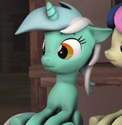 Size: 868x892 | Tagged: safe, artist:goatcanon, derpibooru import, bon bon, lyra heartstrings, sweetie drops, comic:lyra's story, 3d, cropped, sneak peek, source filmmaker