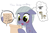 Size: 1200x800 | Tagged: safe, artist:mightyshockwave, derpibooru import, limestone pie, mudbriar, earth pony, pony, the maud couple, anvil, blushing, dialogue, doki doki, female, floppy ears, heart eyes, heartbeat, love letter, male, mare, note, simple background, stallion, thought bubble, white background, wingding eyes