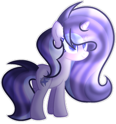 Size: 929x991 | Tagged: safe, artist:macaroonburst, derpibooru import, oc, oc:starlight aquamarine, pony, unicorn, female, mare, simple background, solo, transparent background