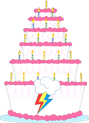 Size: 6000x8356 | Tagged: safe, artist:dasprid, derpibooru import, pinkie pride, .svg available, absurd resolution, birthday cake, cake, candle, food, no pony, rainbow dash's cutie mark, resource, simple background, transparent background, vector