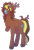 Size: 664x978 | Tagged: safe, artist:jinetix, derpibooru import, oc, oc only, oc:tartaurus, moose, amputee, antlers, cloven hooves, flower, flower in hair, missing limb, poison joke, simple background, solo, transparent background