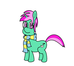 Size: 1000x900 | Tagged: safe, artist:amateur-draw, derpibooru import, oc, oc:belle boue, 1000 hours in ms paint, black background, clothes, downvote bait, ms paint, scarf, simple background, solo