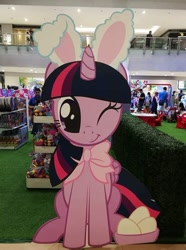 Size: 530x713 | Tagged: safe, derpibooru import, twilight sparkle, twilight sparkle (alicorn), alicorn, bunny ears, cute, easter, easter egg, egg, holiday, irl, photo, ribbon, solo