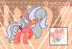 Size: 2816x1900 | Tagged: safe, artist:macaroonburst, derpibooru import, oc, oc:blossom paw, pegasus, pony, colored wings, female, mare, multicolored wings, reference sheet, solo, two toned wings