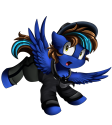 Size: 2550x2850 | Tagged: safe, artist:pridark, derpibooru import, oc, oc only, pegasus, pony, clothes, commission, hat, male, open mouth, simple background, solo, surprised, transparent background