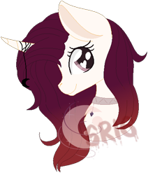 Size: 468x528 | Tagged: safe, artist:superrosey16, derpibooru import, oc, oc only, oc:serina, pony, unicorn, bust, female, heart eyes, mare, portrait, simple background, solo, transparent background, watermark, wingding eyes