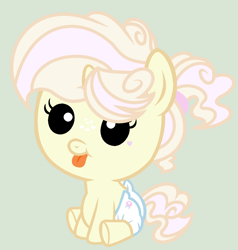 Size: 1384x1452 | Tagged: safe, artist:starfalldawn, derpibooru import, oc, oc:chiffon love letter, pony, baby, baby pony, magical lesbian spawn, offspring, parent:applejack, parent:lily lace, simple background, solo