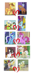 Size: 900x1916 | Tagged: safe, derpibooru import, edit, edited screencap, screencap, beauty brass, berry punch, berryshine, braeburn, fiddlesticks, grampa gruff, granny smith, little strongheart, mayor mare, minuette, writing desk, .svg available, berrygate, braeheart, crack shipping, female, fiddlebrass, heart, lesbian, male, shipping, shipping domino, smithgruff, straight, svg, vector, writingmayor